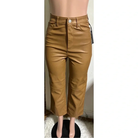 NWT BLANKNYC Women’s Baxter Leather Nude Pants - Picture 2 of 15